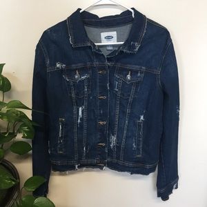 Old Navy Distressed Denim Jacket